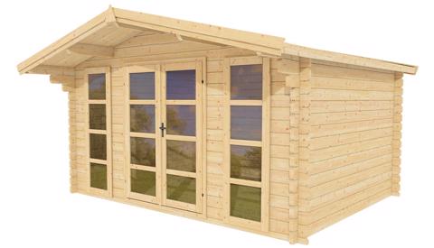 Outdoor wood prefab art studio shed