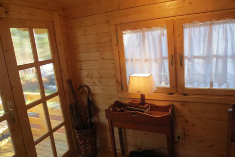 Cozy Finished Shed Interior